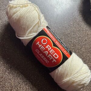 Red Heart Classic Cream Yarn